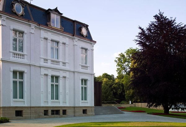 Villa Vauban building at sunrise